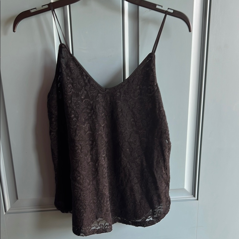 H&M Brown Camisole with Adjustable Straps and V-Neck